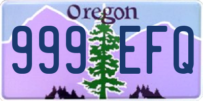 OR license plate 999EFQ
