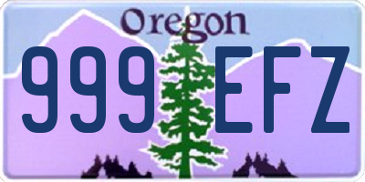 OR license plate 999EFZ