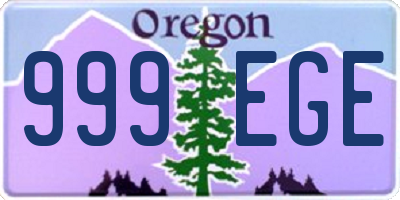 OR license plate 999EGE