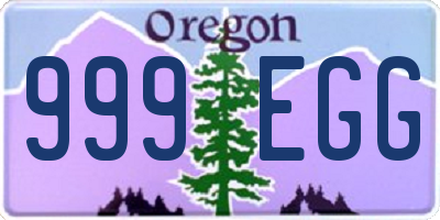 OR license plate 999EGG