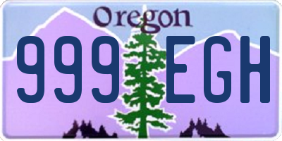 OR license plate 999EGH