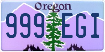 OR license plate 999EGI