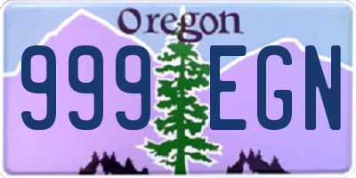 OR license plate 999EGN