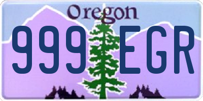 OR license plate 999EGR