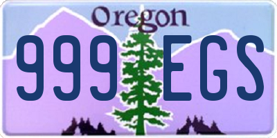 OR license plate 999EGS
