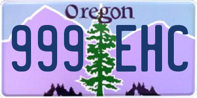 OR license plate 999EHC