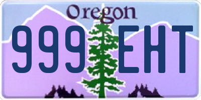 OR license plate 999EHT