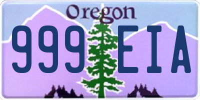 OR license plate 999EIA