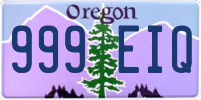 OR license plate 999EIQ