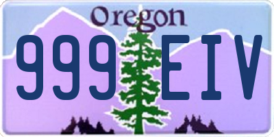 OR license plate 999EIV