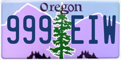 OR license plate 999EIW