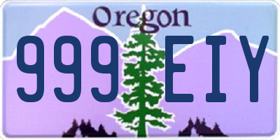 OR license plate 999EIY