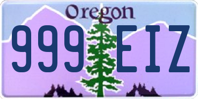 OR license plate 999EIZ