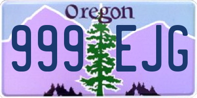 OR license plate 999EJG