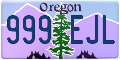 OR license plate 999EJL