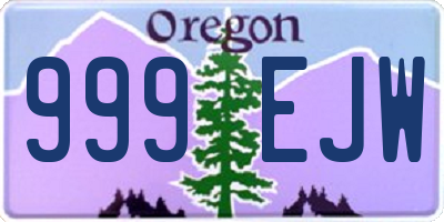OR license plate 999EJW