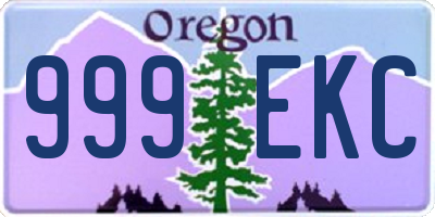 OR license plate 999EKC