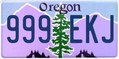 OR license plate 999EKJ