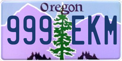 OR license plate 999EKM