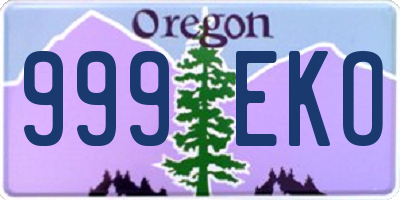 OR license plate 999EKO
