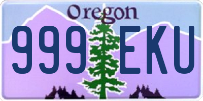OR license plate 999EKU