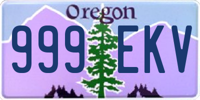 OR license plate 999EKV