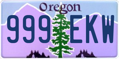 OR license plate 999EKW