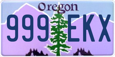 OR license plate 999EKX