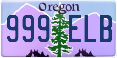 OR license plate 999ELB