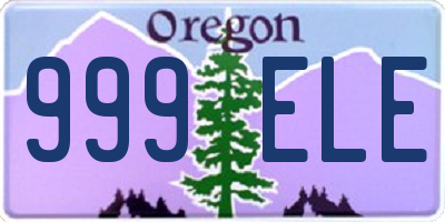 OR license plate 999ELE