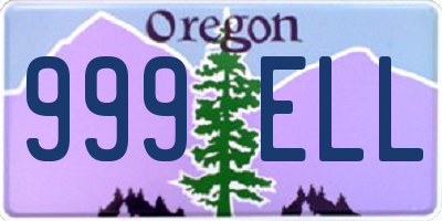 OR license plate 999ELL