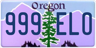 OR license plate 999ELO
