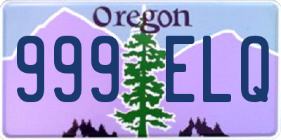 OR license plate 999ELQ
