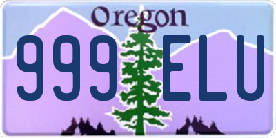 OR license plate 999ELU