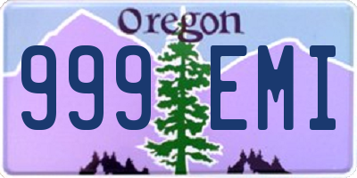 OR license plate 999EMI