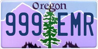 OR license plate 999EMR