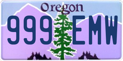 OR license plate 999EMW