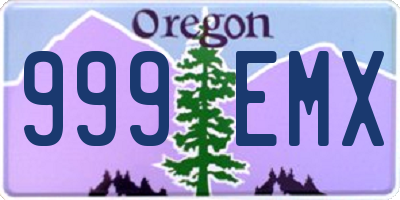 OR license plate 999EMX
