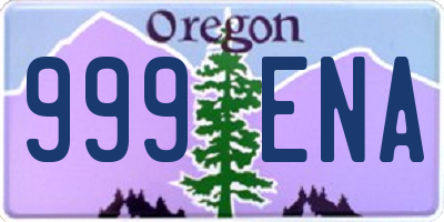 OR license plate 999ENA