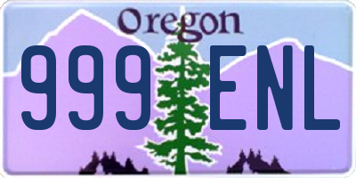 OR license plate 999ENL