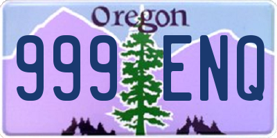 OR license plate 999ENQ