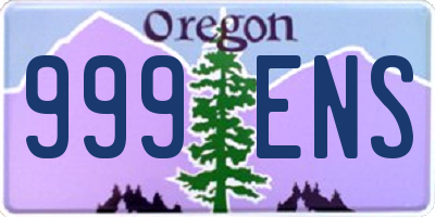 OR license plate 999ENS
