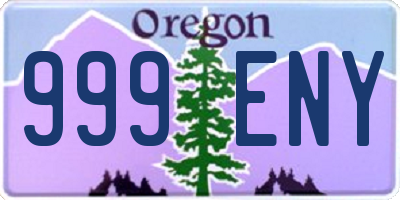 OR license plate 999ENY