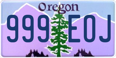 OR license plate 999EOJ