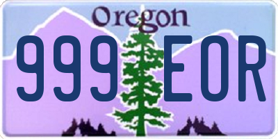 OR license plate 999EOR
