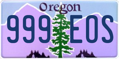 OR license plate 999EOS