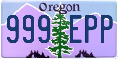 OR license plate 999EPP