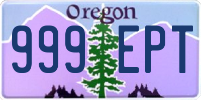 OR license plate 999EPT