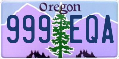 OR license plate 999EQA