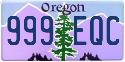 OR license plate 999EQC